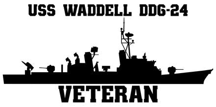 Shop for your Black USS Waddell DDG-24 sticker/decal at Arizona Black Mesa.