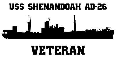 Shop for your Black USS Shenandoah AD-26 sticker/decal W\Helo Deck at Arizona Black Mesa.