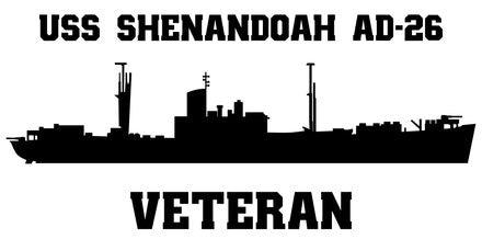 Shop for your Black USS Shenandoah AD-26 sticker/decal at Arizona Black Mesa.