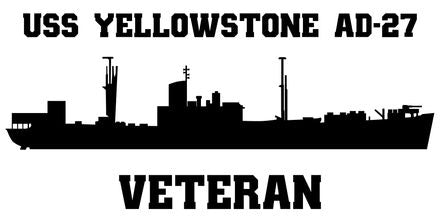 Shop for your Black USS YellowStone AD-27 sticker/decal W\Helo Deck at Arizona Black Mesa.