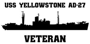 Shop for your Black USS YellowStone AD-27 sticker/decal at Arizona Black Mesa.