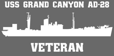 Shop for your White USS Grand Canyon AD-28 sticker/decal W\Helo Deck at Arizona Black Mesa.
