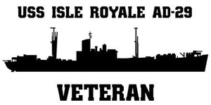 Shop for your Black USS Isle Royale AD-29 sticker/decal at Arizona Black Mesa.
