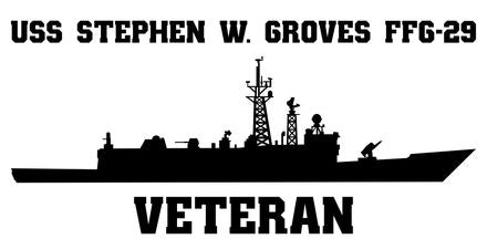 Shop for your Black USS Stephan W. Groves FFG-29 sticker/decal at Arizona Black Mesa.