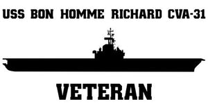 Shop for your Black USS Bon Homme Richard CVA-31 sticker/decal at Arizona Black Mesa.