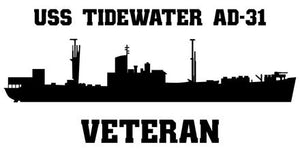 Shop for your Black USS Tidewater AD-31 sticker/decal W\Helo Deck at Arizona Black Mesa.