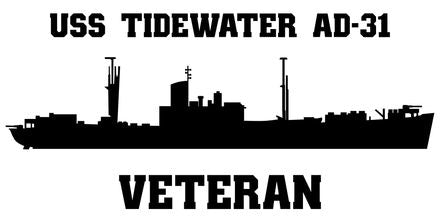 Shop for your Black USS Tidewater AD-31 sticker/decal at Arizona Black Mesa.