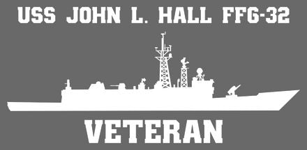 Shop for your White USS John L. Hall FFG-32 sticker/decal at Arizona Black Mesa.
