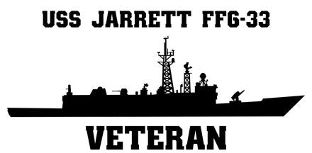 Shop for your Black USS Jarrett FFG-33 sticker/decal at Arizona Black Mesa.