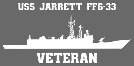 Shop for your White USS Jarrett FFG-33 sticker/decal at Arizona Black Mesa.
