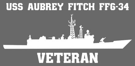 Shop for your White USS Aubrey Fitch FFG-34 sticker/decal at Arizona Black Mesa.