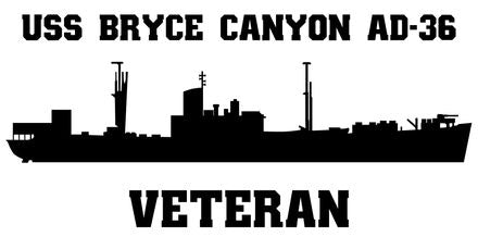 Shop for your Black USS Bryce Canyon AD-36 sticker/decal W\Helo Deck at Arizona Black Mesa.