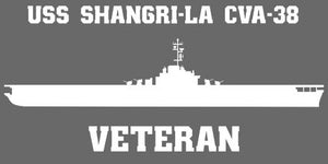 Shop for your White USS Shangri-La CVA-38 sticker/decal at Arizona Black Mesa.
