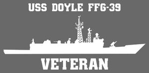 Shop for your White USS Doyle FFG-39 sticker/decal at Arizona Black Mesa.