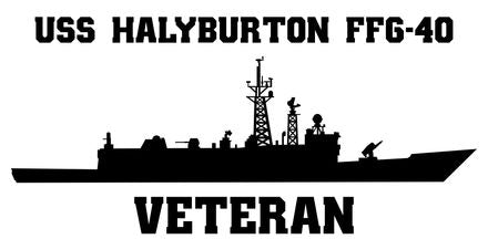 Shop for your Black USS HalyBurton FFG-40 sticker/decal at Arizona Black Mesa.