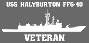 Shop for your White USS HalyBurton FFG-40 sticker/decal at Arizona Black Mesa.
