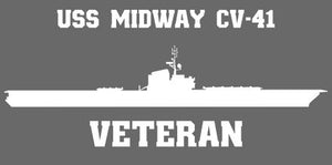 Shop for your White USS Midway CV-41 sticker/decal at Arizona Black Mesa.
