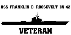Shop for your Black USS Franklin D. Roosevelt CV-42 sticker/decal at Arizona Black Mesa.