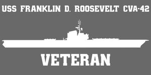 Shop for your White USS Franklin D. Roosevelt CVA-42 sticker/decal at Arizona Black Mesa.