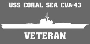 Shop for your White USS Coral Sea CVA-43 sticker/decal at Arizona Black Mesa.