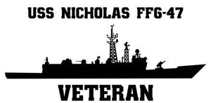 Shop for your Black USS Nicholas FFG-47 sticker/decal at Arizona Black Mesa.