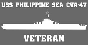 Shop for your White USS Philippine Sea CVA-47 sticker/decal at Arizona Black Mesa.