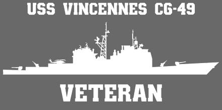 Shop for your White USS Vincennes CG-49 sticker/decal at Arizona Black Mesa.