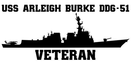 Shop for your Black USS Arleigh Burke DDG-51 sticker/decal at Arizona Black Mesa.