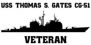 Shop for your Black USS Thomas S. Gates CG-51 sticker/decal at Arizona Black Mesa.