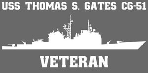 Shop for your White USS Thomas S. Gates CG-51 sticker/decal at Arizona Black Mesa.