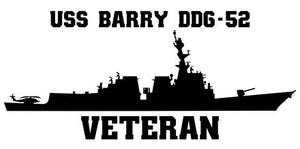 Shop for your Black USS Barry DDG-52 sticker/decal at Arizona Black Mesa.