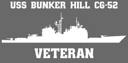 Shop for your White USS Bunker Hill CG-52 sticker/decal at Arizona Black Mesa.