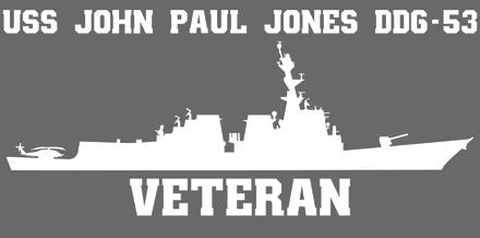 Shop for your White USS John Paul Jones DDG-53 sticker/decal at Arizona Black Mesa.
