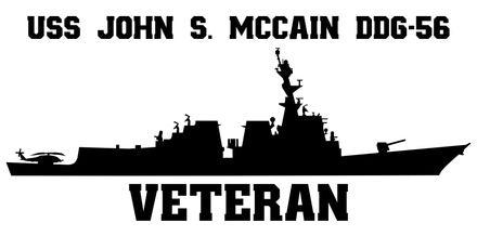 Shop for your Black USS John S. McCain DDG-56 sticker/decal at Arizona Black Mesa.