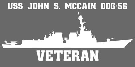 Shop for your White USS John S. McCain DDG-56 sticker/decal at Arizona Black Mesa.
