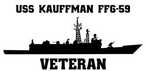 Shop for your Black USS Kauffman FFG-59 sticker/decal at Arizona Black Mesa.