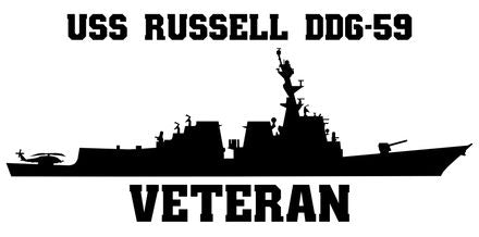 Shop for your Black USS Russell DDG-59 sticker/decal at Arizona Black Mesa.