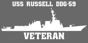 Shop for your White USS Russell DDG-59 sticker/decal at Arizona Black Mesa.