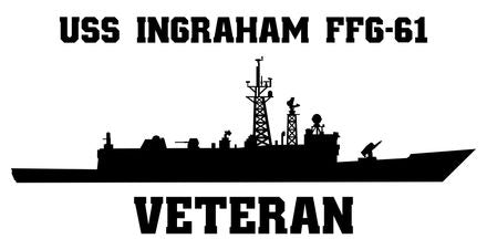 Shop for your Black USS Ingraham FFG-61 sticker/decal at Arizona Black Mesa.