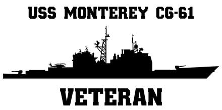 Shop for your Black USS Monterey CG-61 sticker/decal at Arizona Black Mesa.