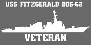 Shop for your White USS Fitzgerald DDG-62 sticker/decal at Arizona Black Mesa.