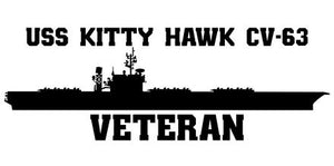 Shop for your Black USS Kitty Hawk CV-63 sticker/decal at Arizona Black Mesa.
