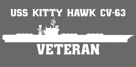 Shop for your White USS Kitty Hawk CV-63 sticker/decal at Arizona Black Mesa.
