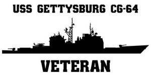 Shop for your Black USS Gettysburg CG-64 sticker/decal at Arizona Black Mesa.