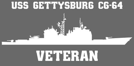 Shop for your White USS Gettysburg CG-64 sticker/decal at Arizona Black Mesa.