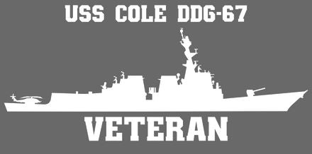 Shop for your White USS Cole DDG-67 sticker/decal at Arizona Black Mesa.