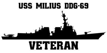 Shop for your Black USS Milius DDG-69 sticker/decal at Arizona Black Mesa.