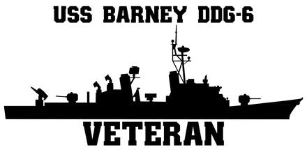 Shop for your Black USS Barney DDG-6 sticker/decal at Arizona Black Mesa.