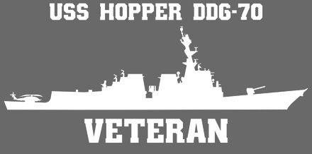 Shop for your White USS Hopper DDG-70 sticker/decal at Arizona Black Mesa.