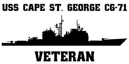 Shop for your Black USS Cape St. George CG-71 sticker/decal at Arizona Black Mesa.